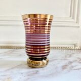 Vase Art deco decoration bayadère gold