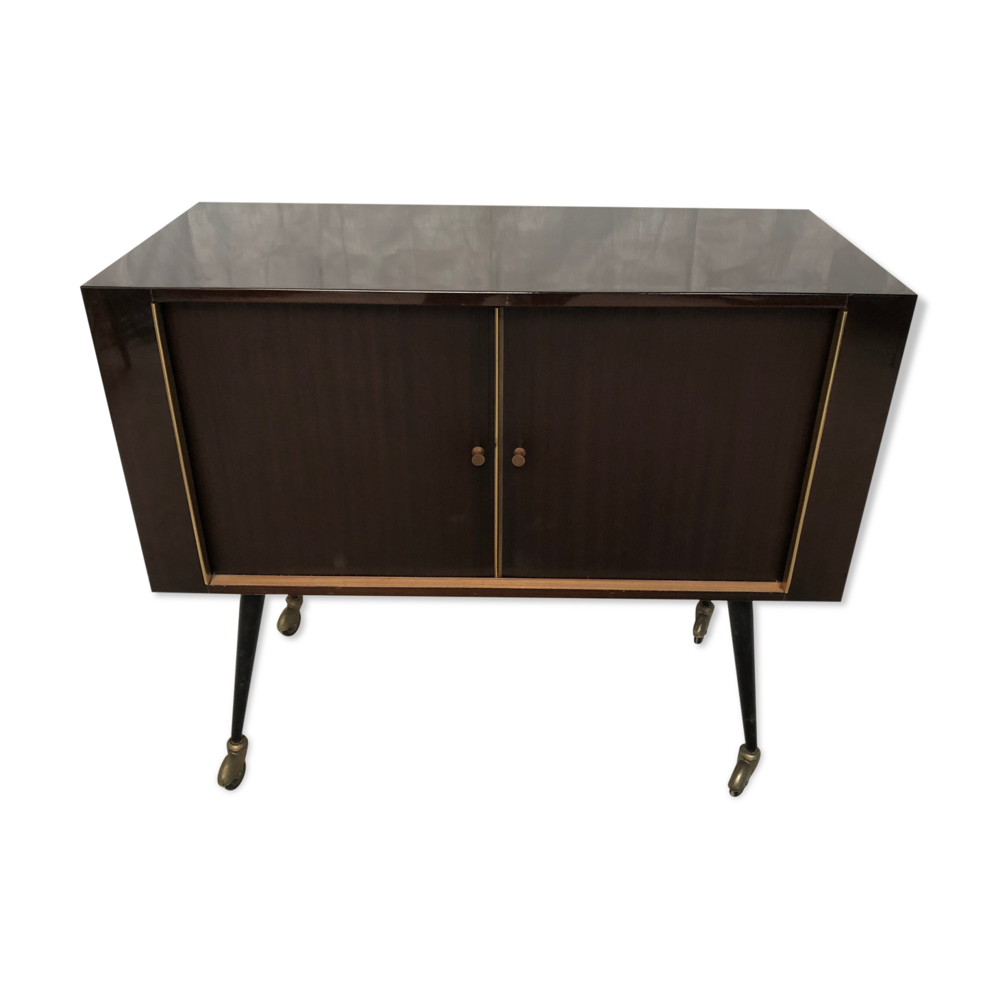 Storage cabinet bar on wheels vintage 50s /60s