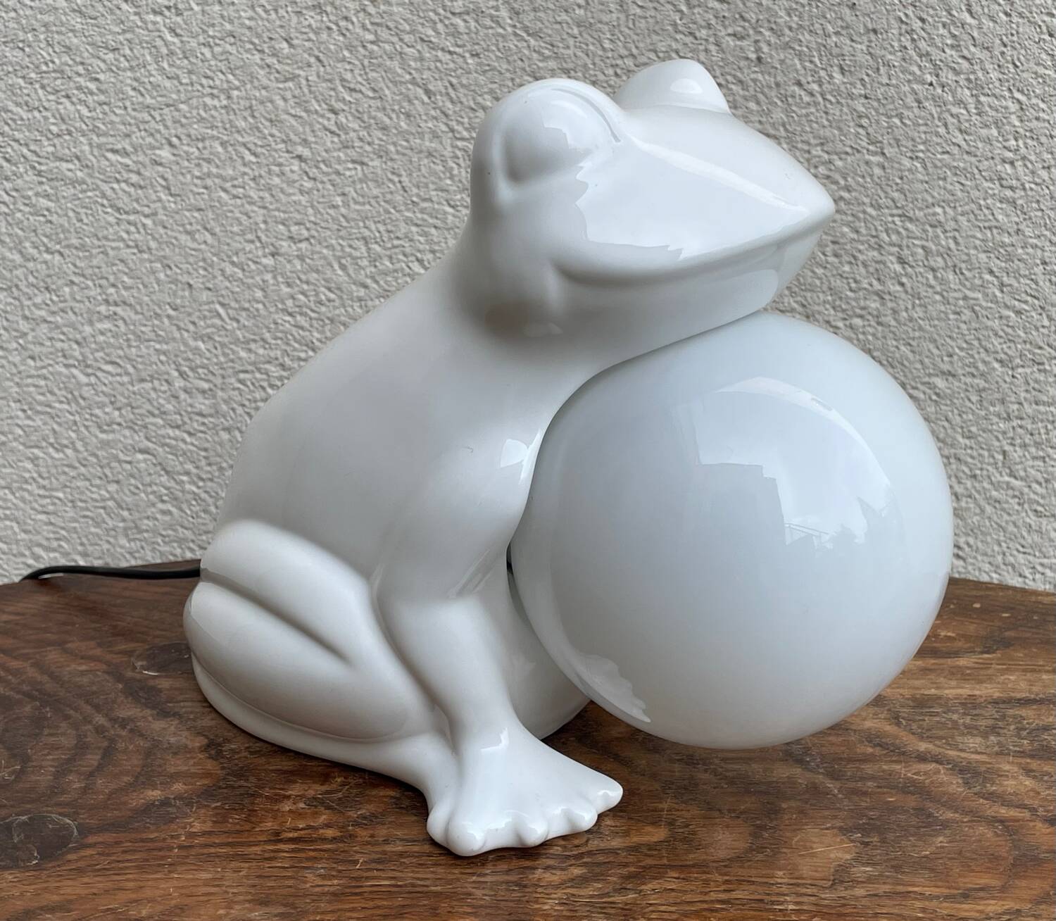 Vintage 80's frog lamp
