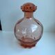 Art deco pink glass decanter 40s