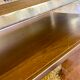 Table basse en bois et métal chromé des années 70