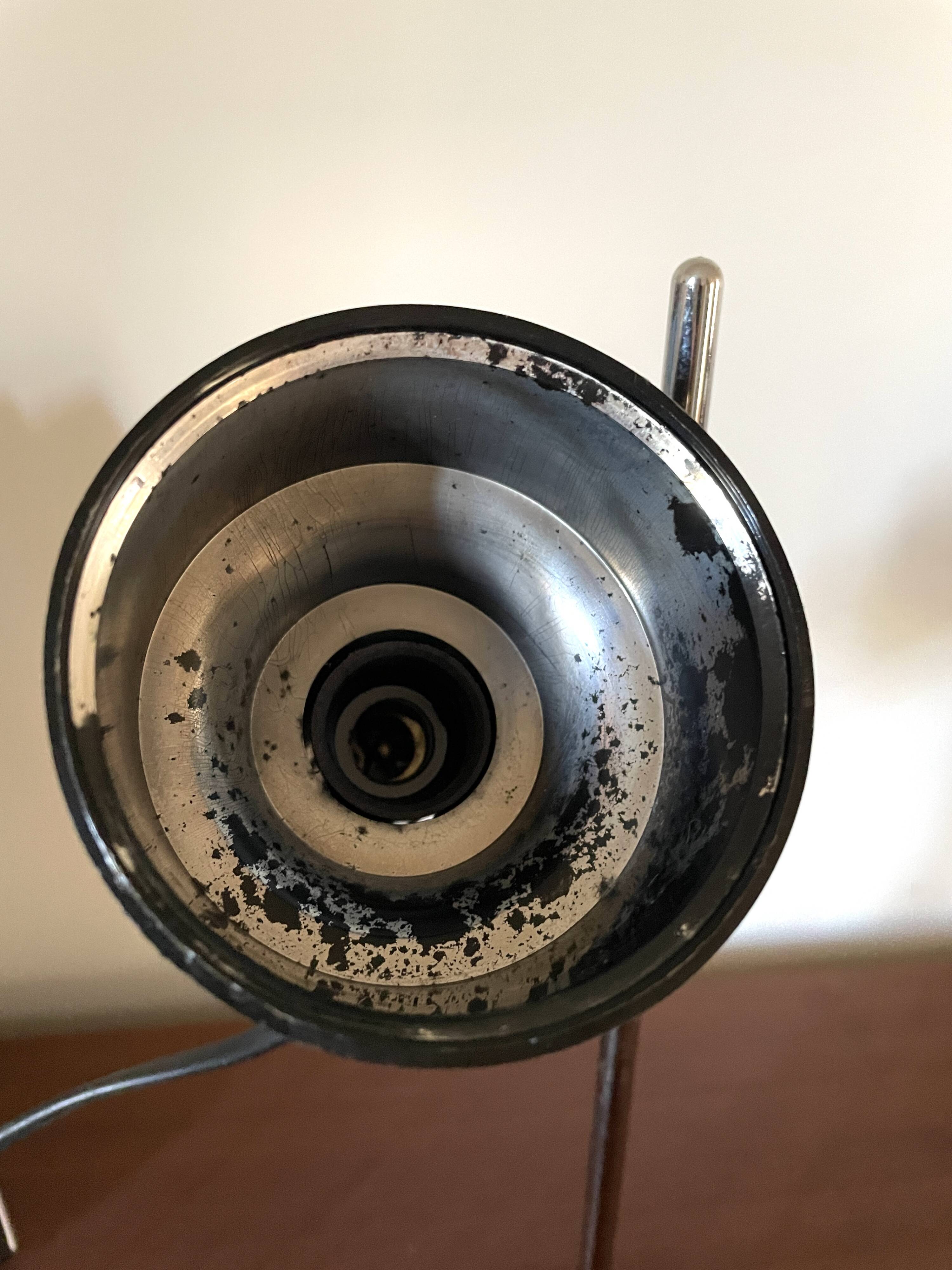 Lampe de bureau à pince noire 1970