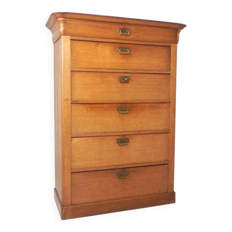 Commode avec 5 tiroirs et 1 abattant, chiffonière, fin du XIXe siècle