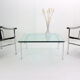 Le Corbusier Set of 2 Black Leather Armchairs Model- LC1 for Cassina, 1970s