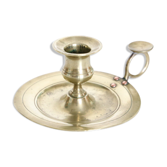 Golden brass candlestick