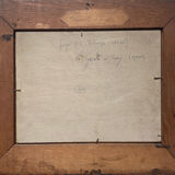 Painting "La Guenelle à Togny" (Marne) by Georges Hitier de Fismes (XIX-XX)