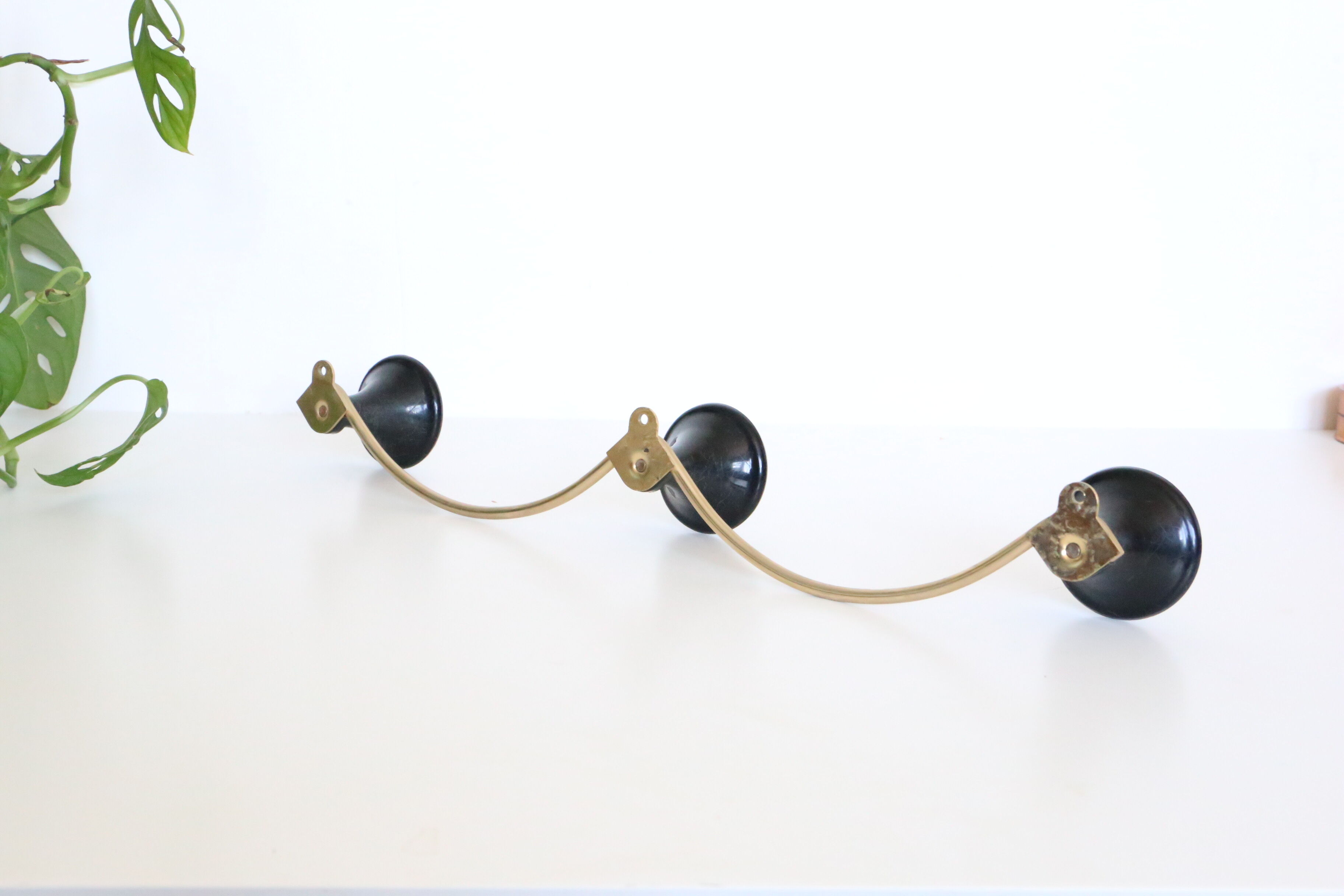 Stunning vintage gold metal coat holder, vintage