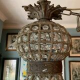 Bronze balloon chandelier and grapevines 90cm