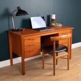 Retro Danish Mid Century Danish Teak Desk By Bent Silberg Mobler