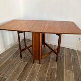 Scandinavian-style teak flap table