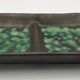Plat de présentation ou coupelle en céramique poterie artistique à effet tacheté