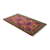 Anatolian handmade vintage rug 233 cm x 132 cm
