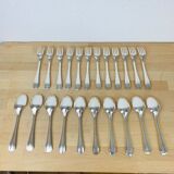 Ménagère Christofle Boréal métal argenté 22 pièces fourchettes cuillers