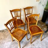 4 bistro chairs in light beech