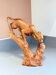 Hand-Carved African Leopard Sculpture on Tree Trunk, Tribal Folk Art Figure