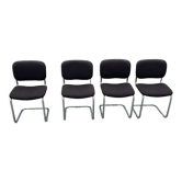 Set de 4 chaises cesca en tissu design Breuer