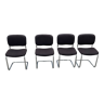 Set of 4 Breuer design fabric cesca chairs