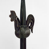 Lampadaire au coq en fer forgé par Jean Touret pour les Ateliers Marolles, circa 1950