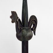 Floor lamp with wrought iron rooster by Jean Touret for the Ateliers Marolles, circa 1950