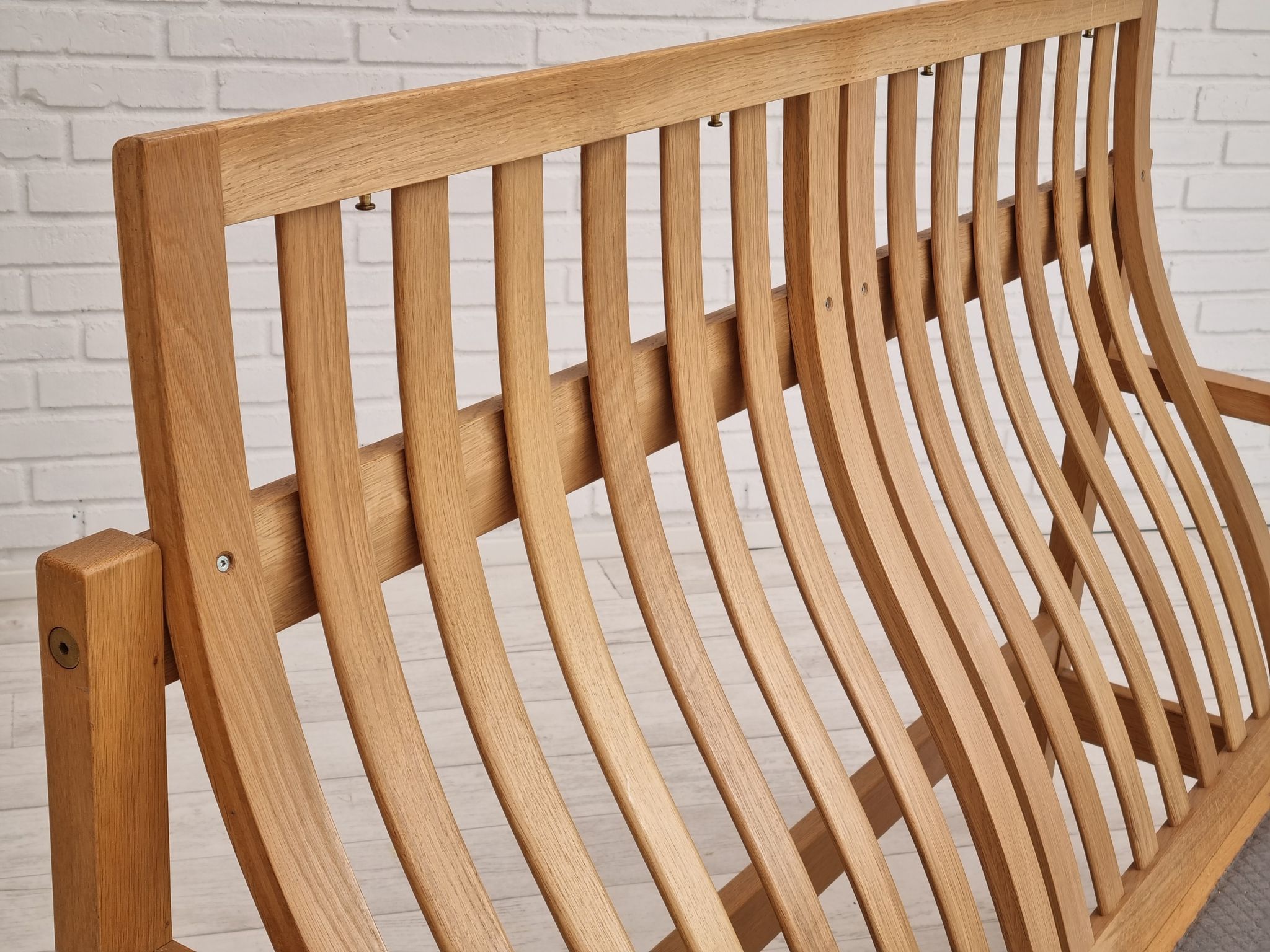 1970s, Danish design by Børge Mogensen, sofa model 2252, oak, furniture wool