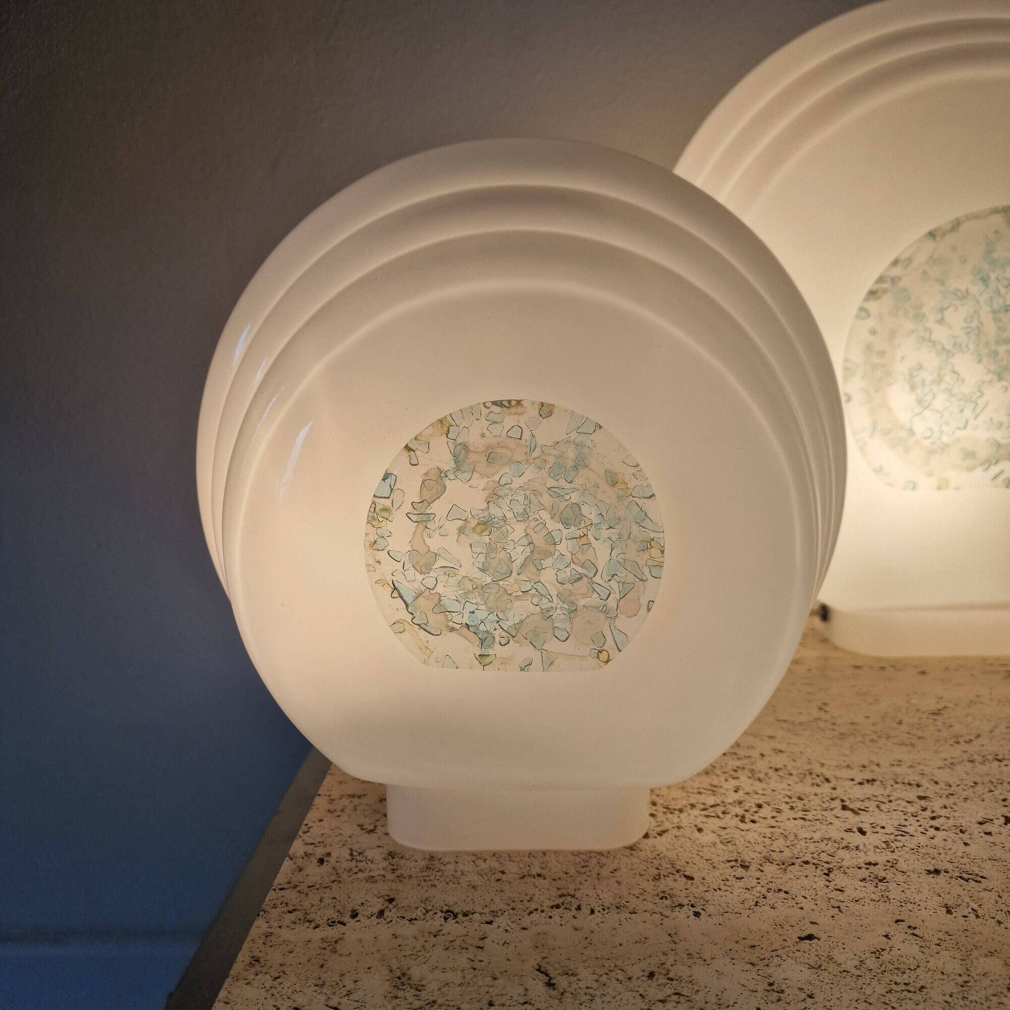 Rare 1970s Murano Glass Table Lamps by Ferro & Lazzarini - Set of 3