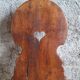 Old Alpine peasant chair from the 18th century – Heart-shaped cut-out violin backrest