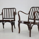 1950s Pair of Josef Frank Bentwood Armchairs no. 752 by Thon