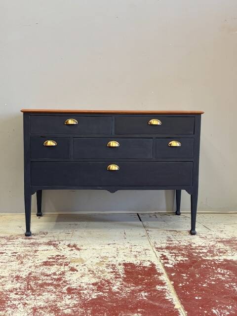 Art Nouveau style 6-drawer chest