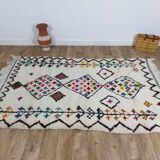 Handmade wool Berber rug 240x146 cm