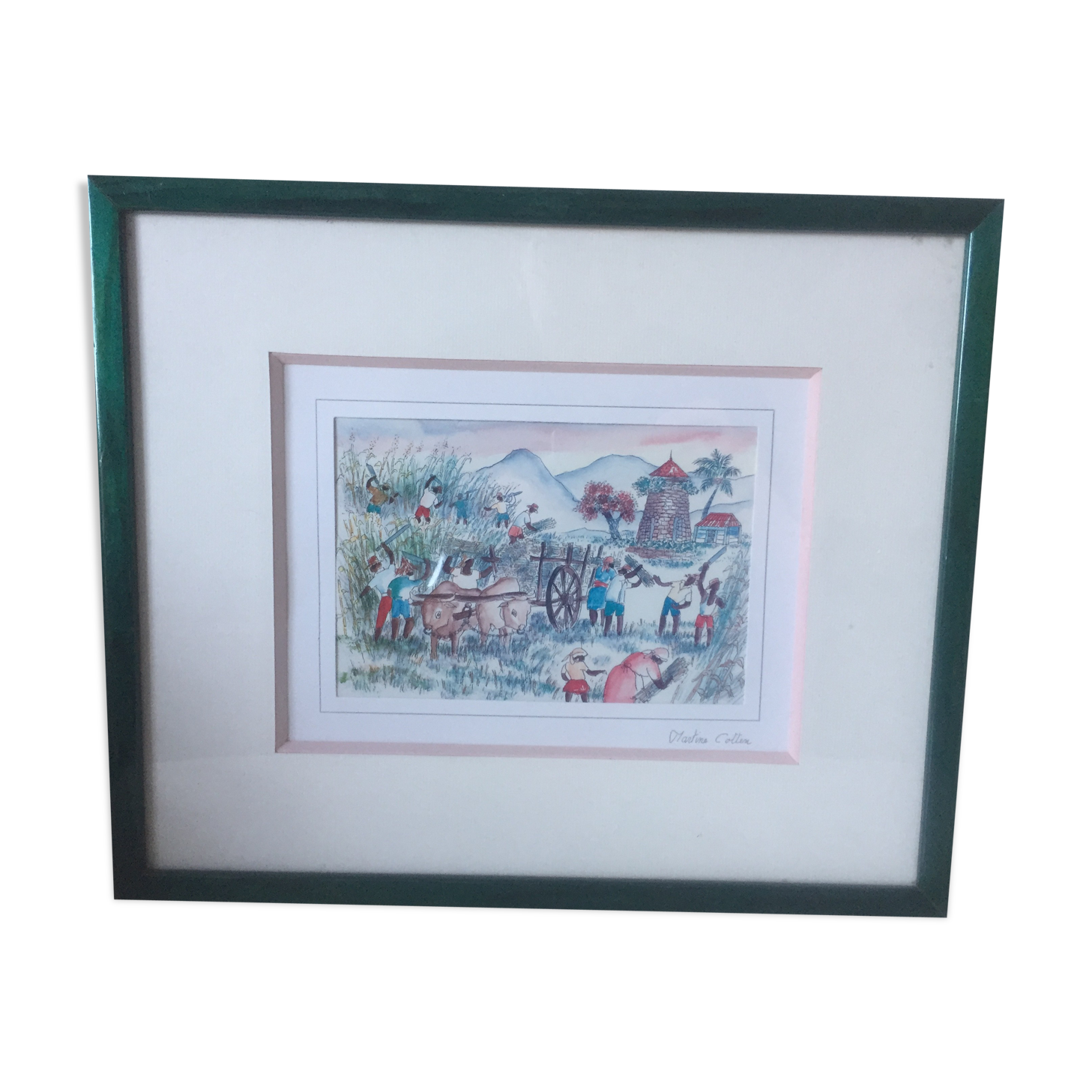 Lithograph on paper, original and signed by Martine Cotten