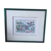 Lithograph on paper, original and signed by Martine Cotten