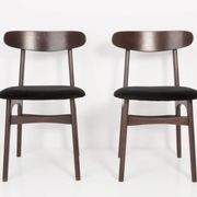Black velvet armchair mid-century by Rajmund Halas, Poland, 1960.