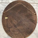 Large oval mirror in wood gilded with fine gold