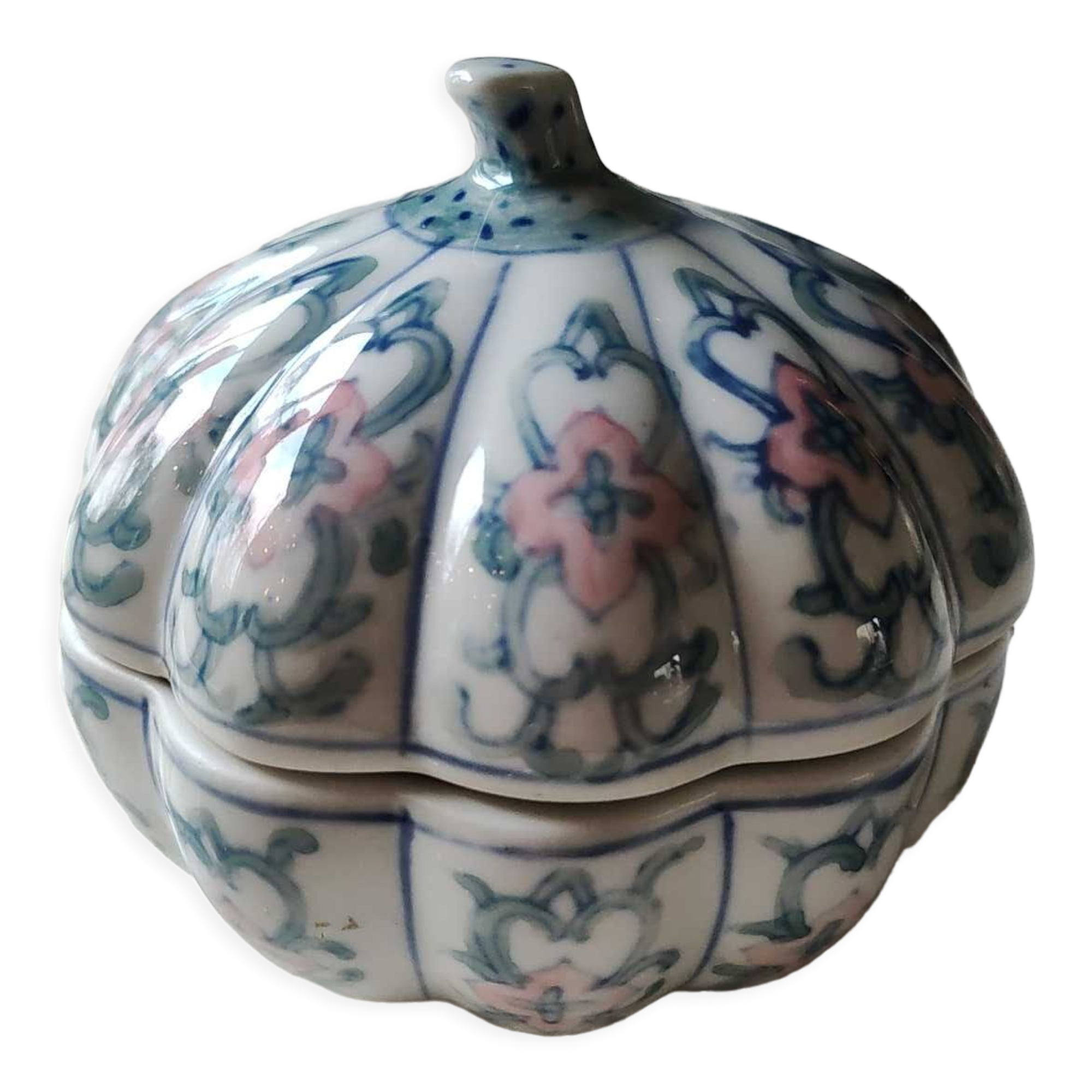 Vintage sweetener Asian, Chinese, floral & arabesque motifs