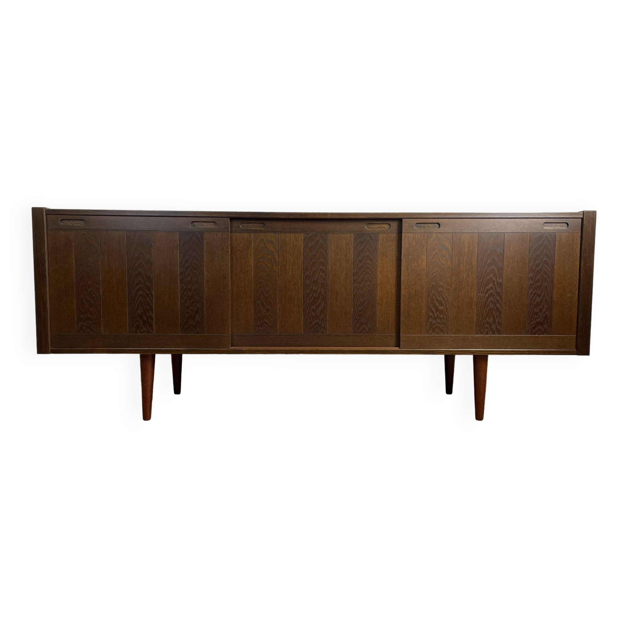 Large vintage Scandinavian sideboard in stained oak by Skovby, 1960s
