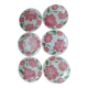 Set of 6 flat ceramic plates San Marciano