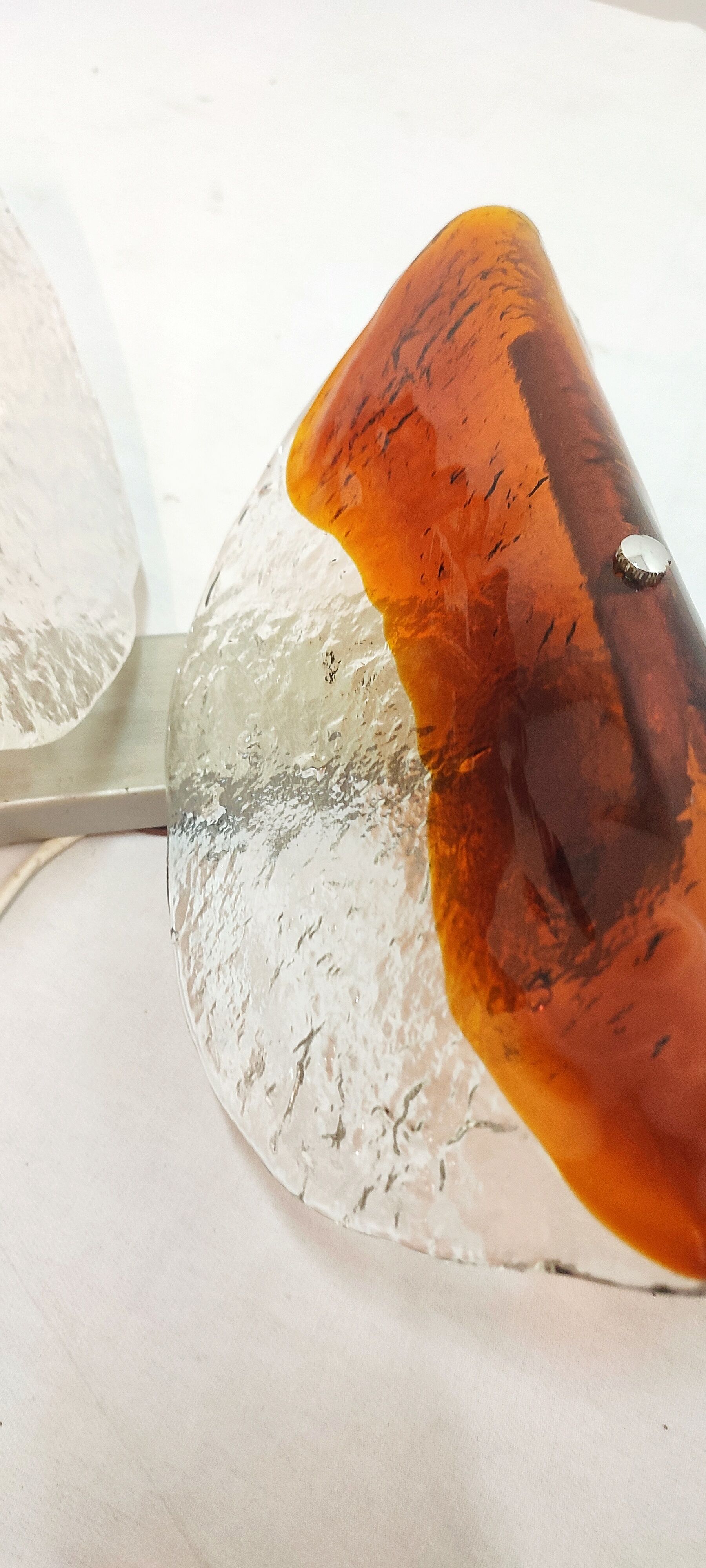 Murano glass wall lamp. Italy 1970s.