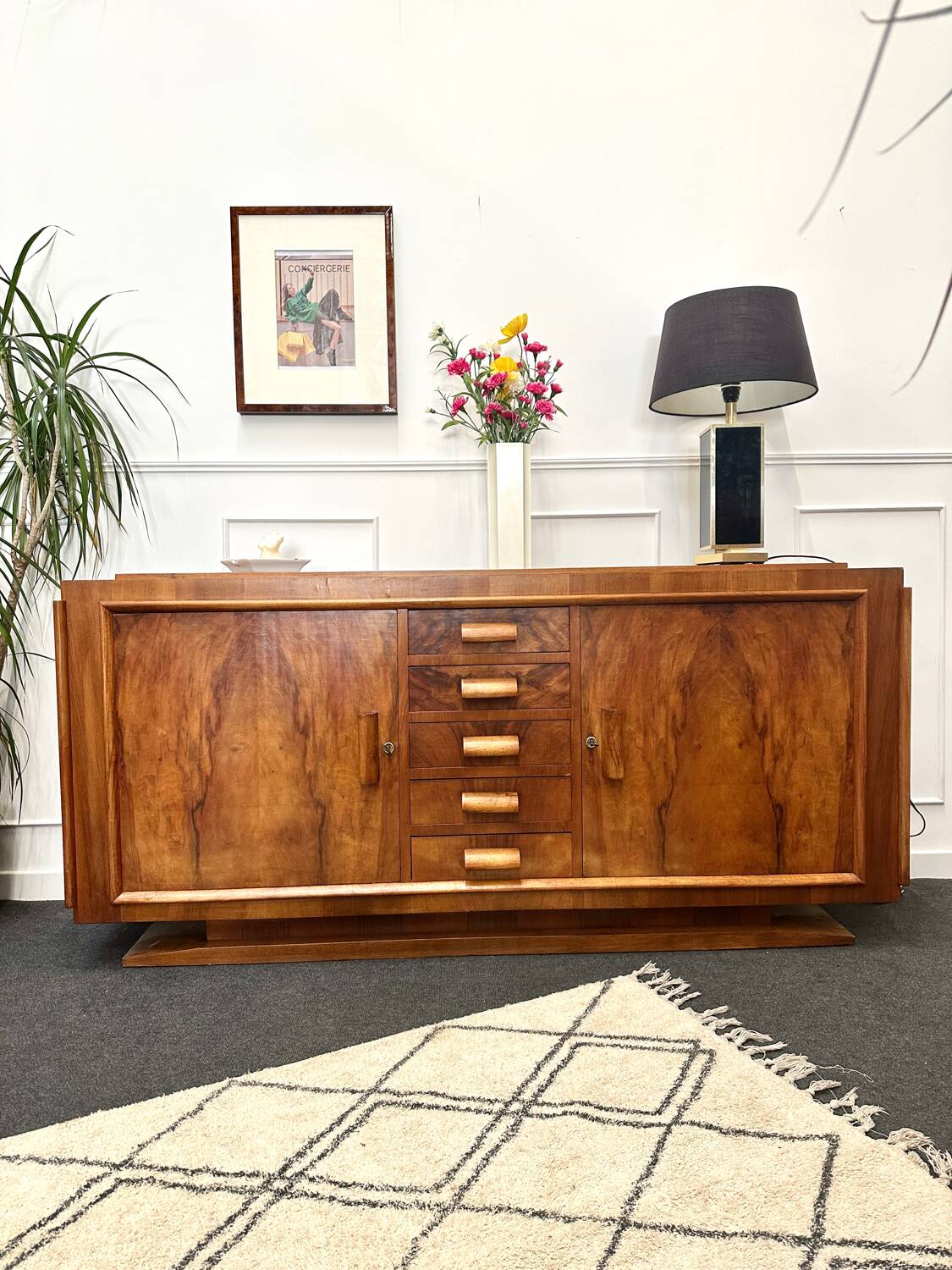 Art Deco walnut sideboard