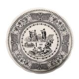 Set of 6 porcelain plates Rébus Gien