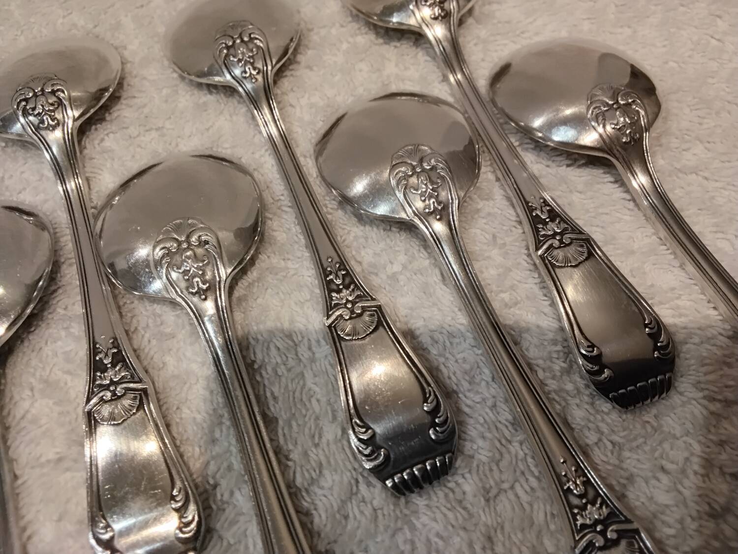 12 silver-plated ice cream scoops, goldsmith Boulenger Regence Berry