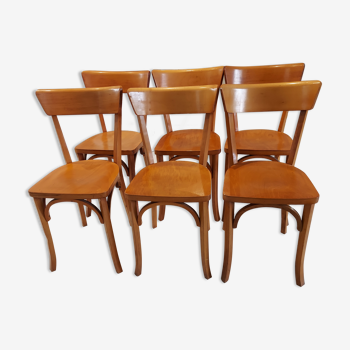 Suite de 6 chaises de bistrot vintage années 1960
