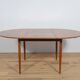 Table à manger ronde danoise vintage en teck, 1970s