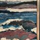 Swedish Oil on Canvas “Coastal Landscape” by Allan Horsak, Vintage & Framed