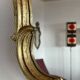 Miroir mural style baroque ancien moulures dorées