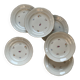 Set of 6 antique porcelain soup plates with gilding PL Limoges