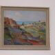 Original Swedish oil on panel – “Coastal Landscape” by Carl Deelsbo (1908–1982) – vintage & framed – 45.5 × 53.5 cm