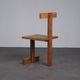 Rare pair of modernist T-back chairs, Netherlands, 1960s