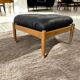 Eric Merthen Vintage Black Swedish Pouf / Footstool