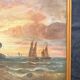 Pair of Impressionist paintings, Oil on canvas 1830, Romantic seascape