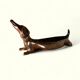 Dachshund ceramic dish 1960 france vintage